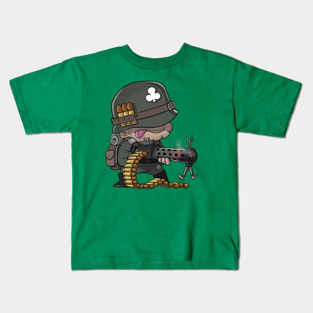 Tiny Hats WWII Heavy Gunner Kids T-Shirt by hiwez